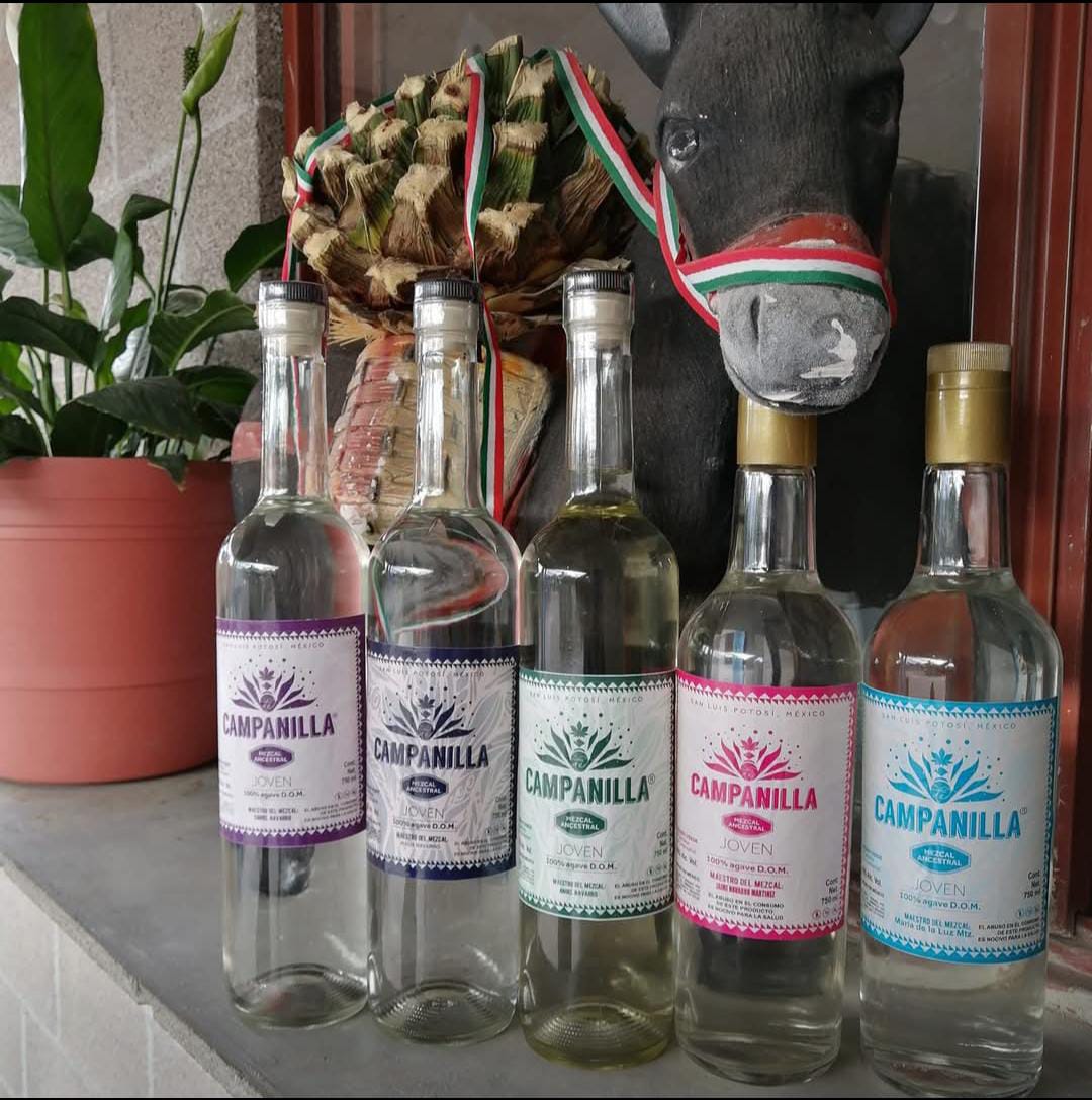 Mezcal Campanilla elaborado en Mexquitic de Carmona, SLP. Fotos: Especiales