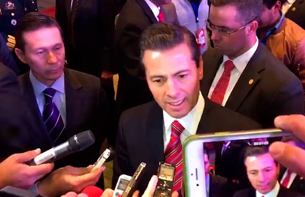 El presidente de México, Enrique Peña Nieto durante la inauguración del 29 Congreso Nacional de Ingeniería Civil (Foto: Lucía Godínez / EL UNIVERSAL)