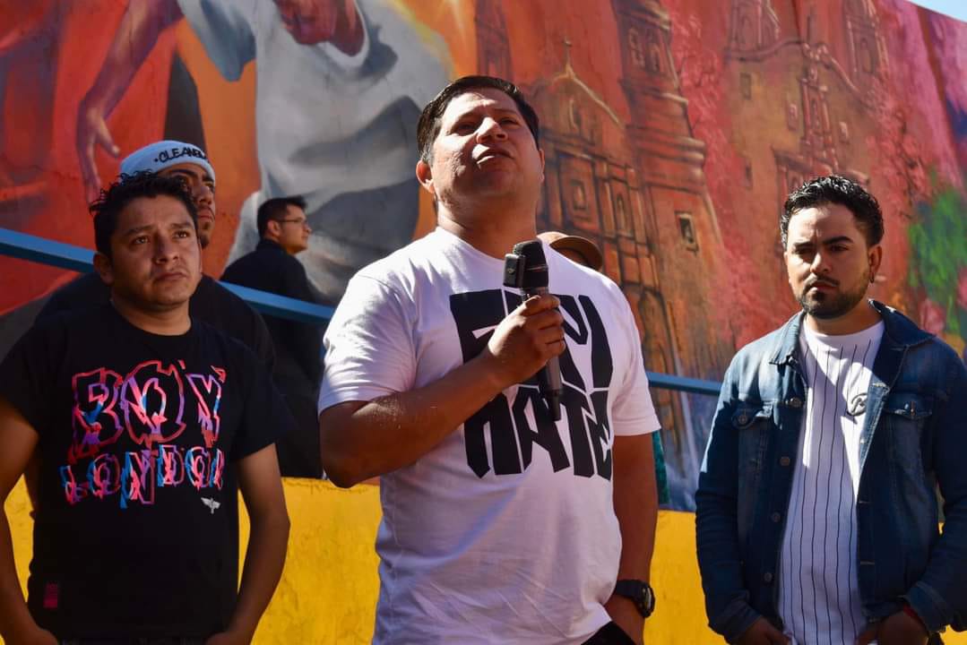 Christian Azuara Auara, director de Servicios Municipales de San Luis Potosí, explicó que esta jornada artística fue una propuesta que nació de los propios artistas. Foto: Especial