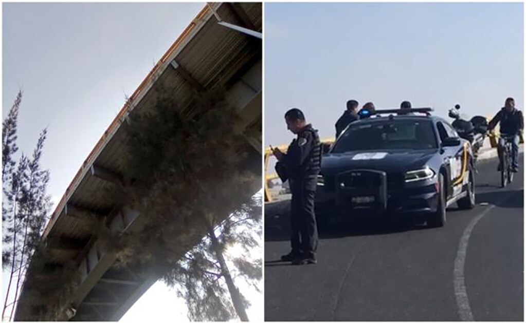 Tras huir de un asalto, caen de puente de más de 30 metros