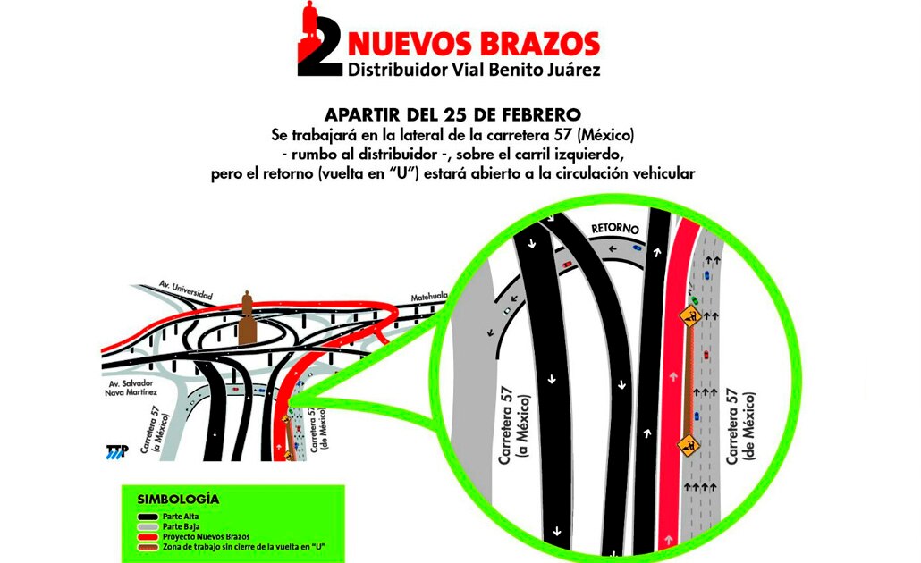 Este lunes iniciarán trabajos en el distribuidor Juárez