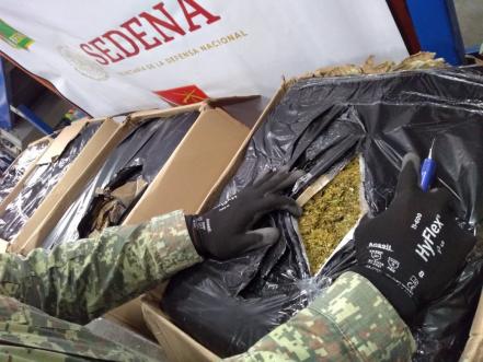 Aseguran 94 kilos de marihuana en aeropuerto de SLP