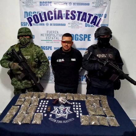 Detienen a presunto criminal en el municipio de El Naranjo en San Luis Potosí 