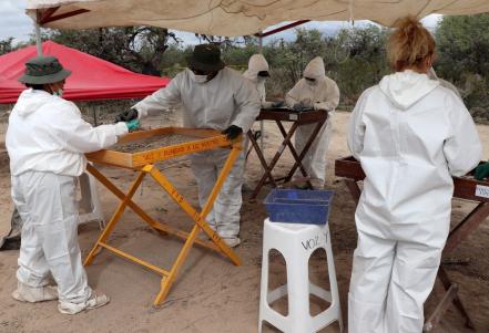 Continúan trabajos en fosa clandestina de Moctezuma