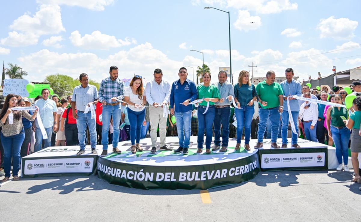 Inaugura Ricardo Gallardo bulevar en Cerritos; beneficiará a 23 mil habitantes en SLP. Foto: Especial