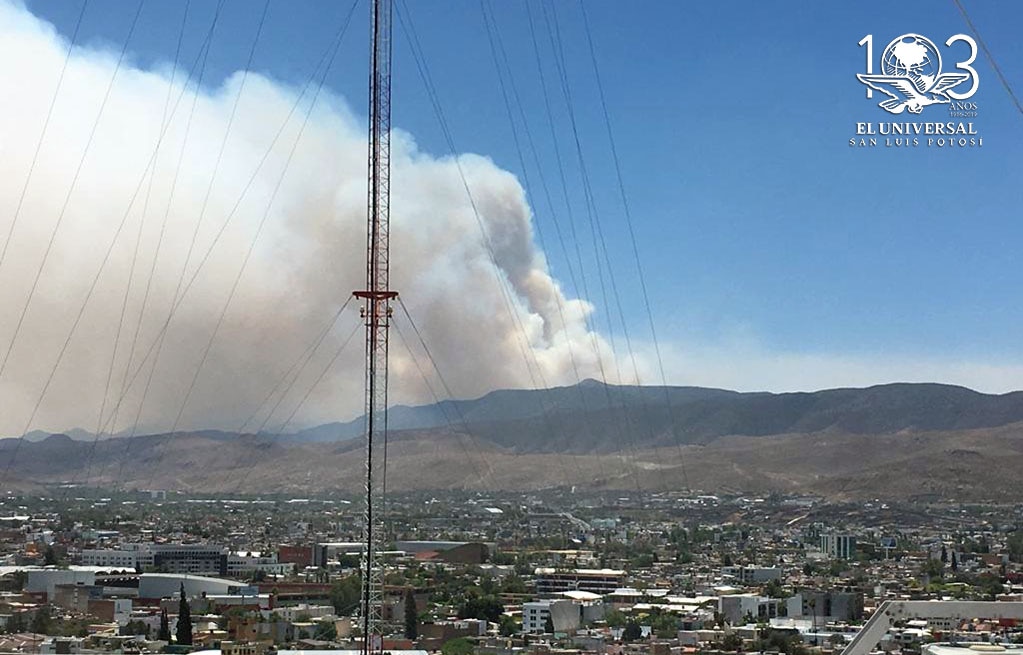 Se reaviva incendio en Sierra de San Miguelito