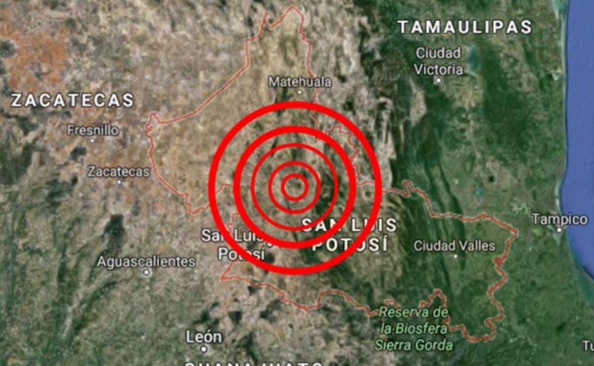 En menos de 10 minutos se registran tres sismos en SLP; 5.0 grados el de mayor magnitud
