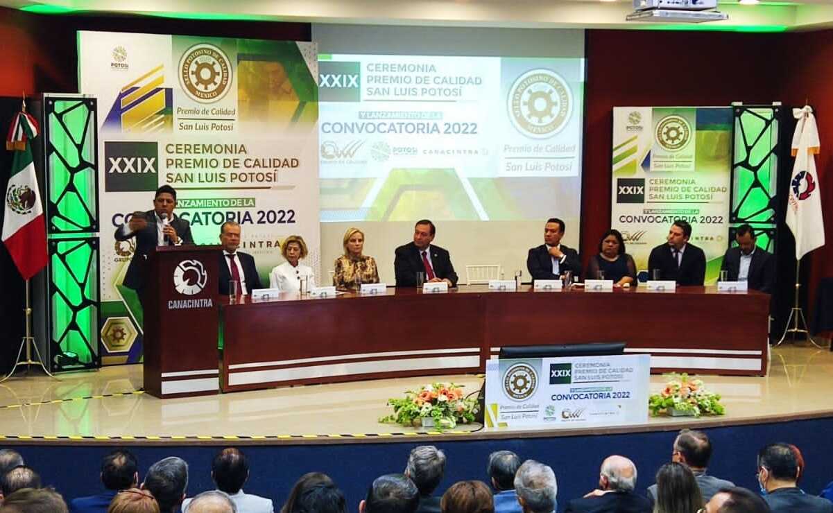 Ganan 10 empresas e instituciones potosinas el premio de Calidad de Canacintra