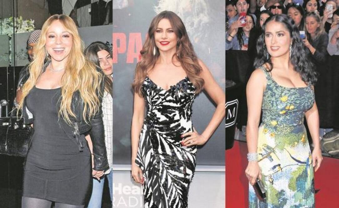 En la foto: Mariah Carey, Sofía Vergara y Salma Hayek (FOTOS: CLASOS Y ARCHIVO EL UNIVERSAL)