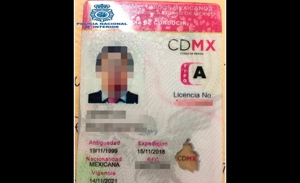 Identifican a Lozoya en España por su licencia de conducir