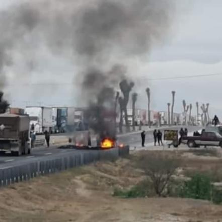 Liberan carretera 57 tras casi diez horas de bloqueo por asesinato de civil en Guadalcázar, SLP