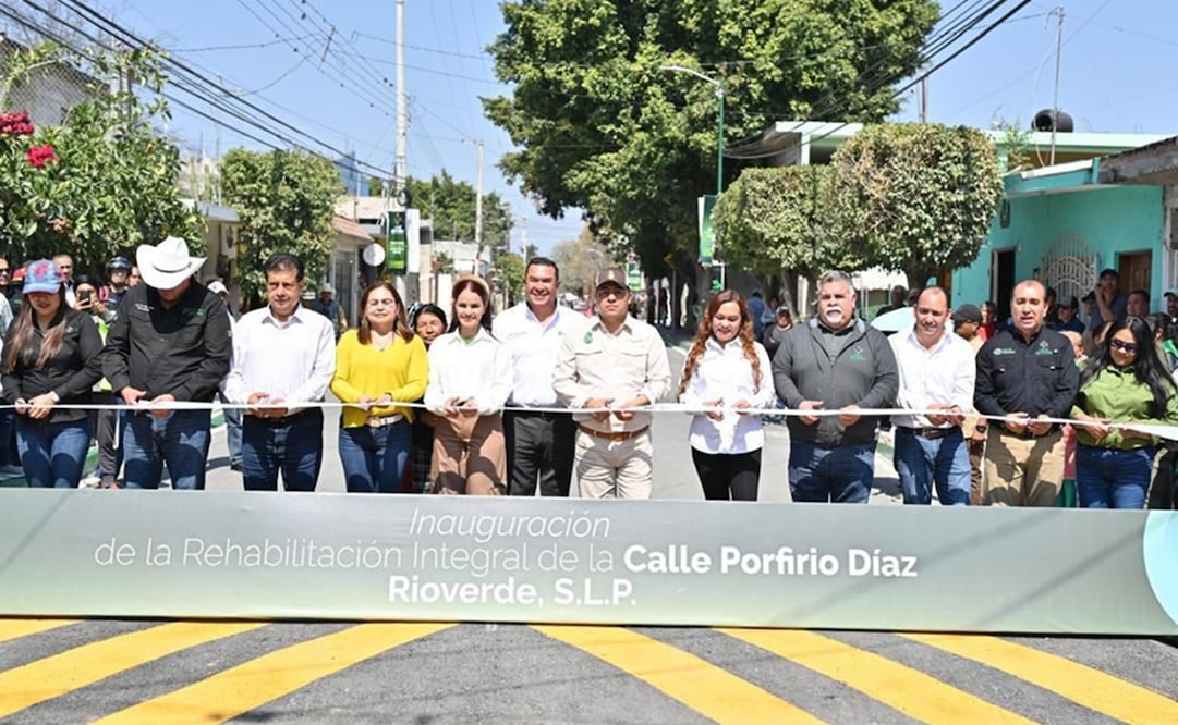 Ricardo Gallardo entrega obras en municipios de la zona Media de SLP. Foto: Especial
