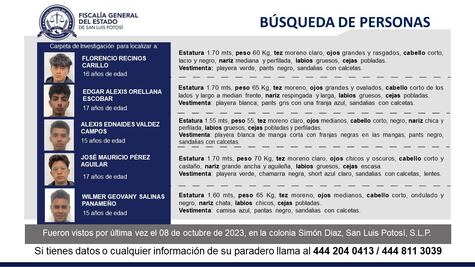 Cinco jóvenes migrantes reportados como desaparecidos se fueron por voluntad propia: Fiscalía SLP