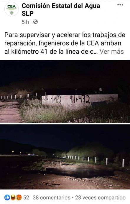 En fiestas patrias, 30 colonias de la zona metropolitana de SLP se quedan sin agua; El Realito falla otra vez