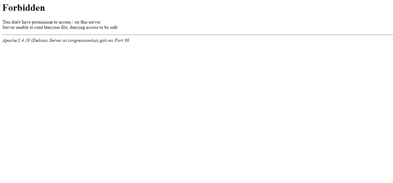 Inaccesible portal de transparencia del Congreso 