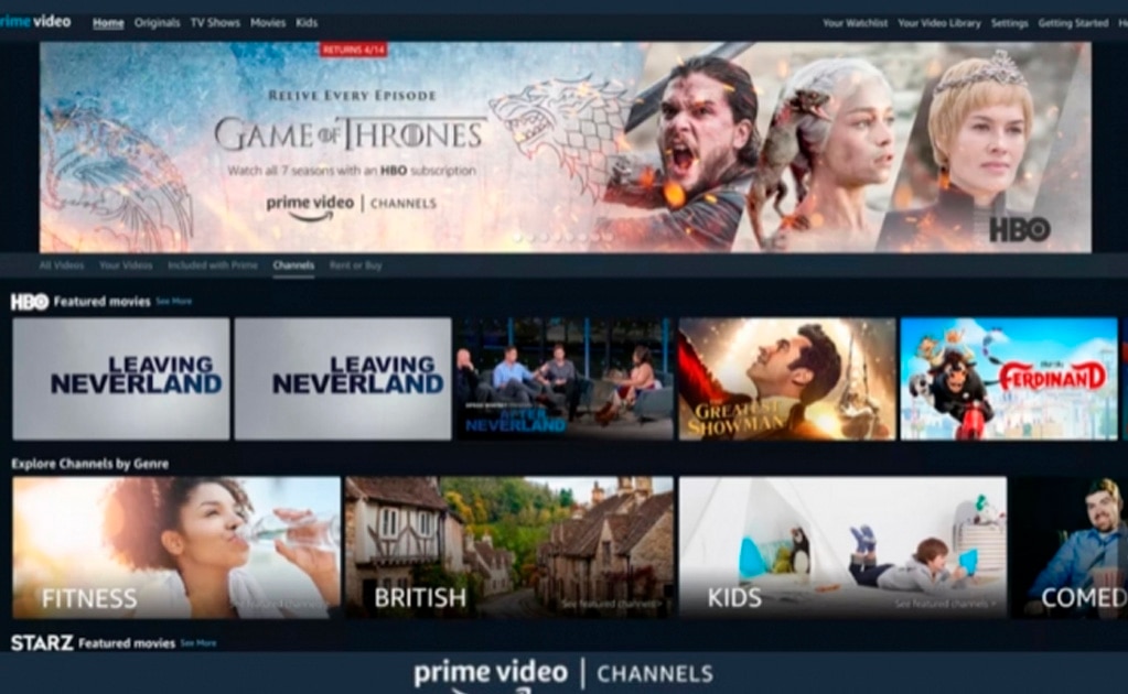 Amazon Prime Video Channels llega a México