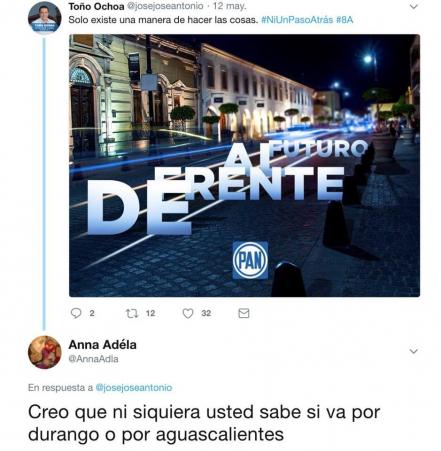 Candidato a diputado de Durango confunde su distrito con Aguascalientes 