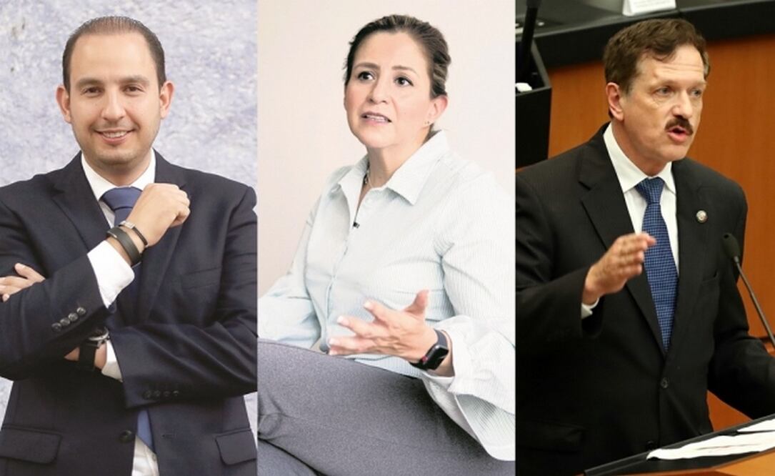 Marko Cortés, Martha Tagle y Juan Carlos Romero Hicks. Foto:Especial