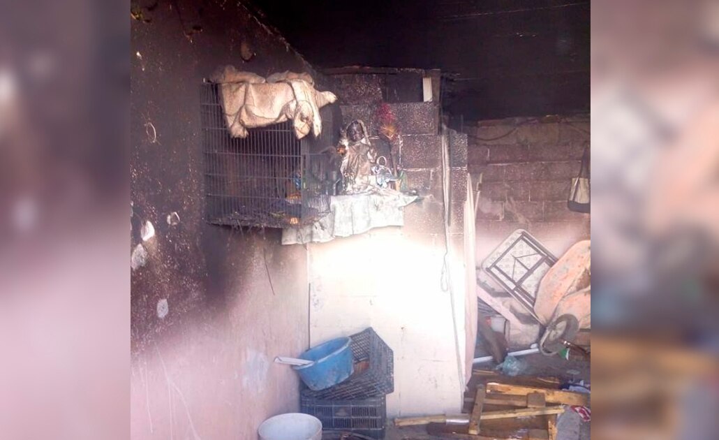 Prende fuego a vivienda, sólo daños