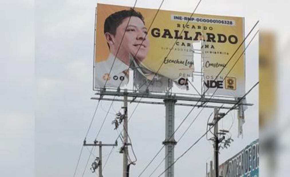 Dañan espectaculares que promueven candidatura de Gallardo Cardona
