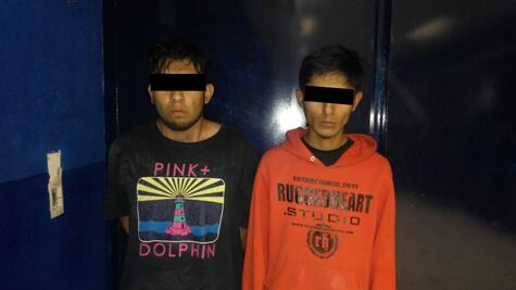 Aseguran a desvalijadores, traían marihuana 
