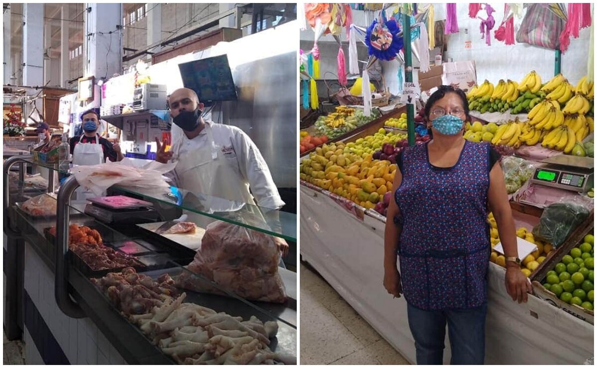 Tras regreso a semáforo rojo, mercados del Centro de SLP endurecen medidas sanitarias