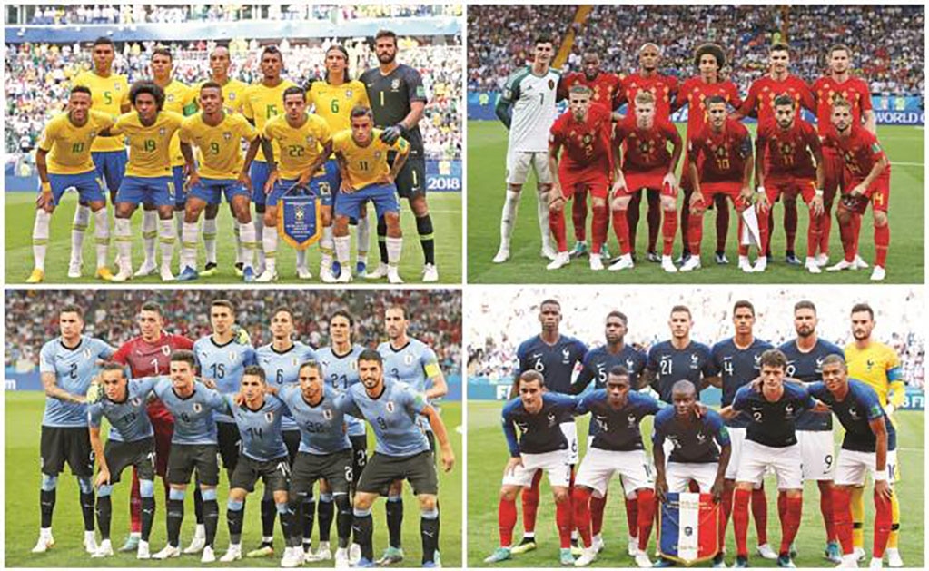 Prevén que del Uruguay-Francia y del Brasil-Bélgica salga el campeón del Mundial