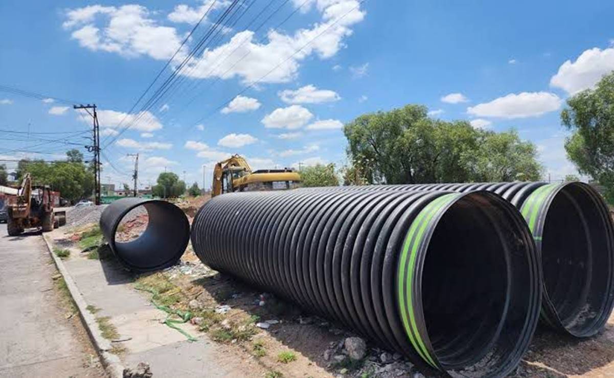 Colapsos de drenaje, grave problema en la zona metropolitana de SLP; suman 18 casos en lo que va del año