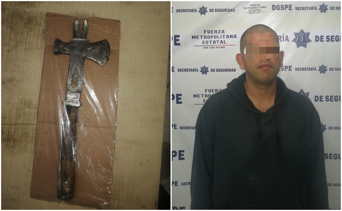 Detienen a sujeto que atacó con un hacha a un hombre de la tercera edad en Matehuala