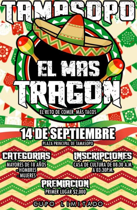 Tamasopo celebrará fiestas patrias con Festival del Taco y concurso "El más tragón"