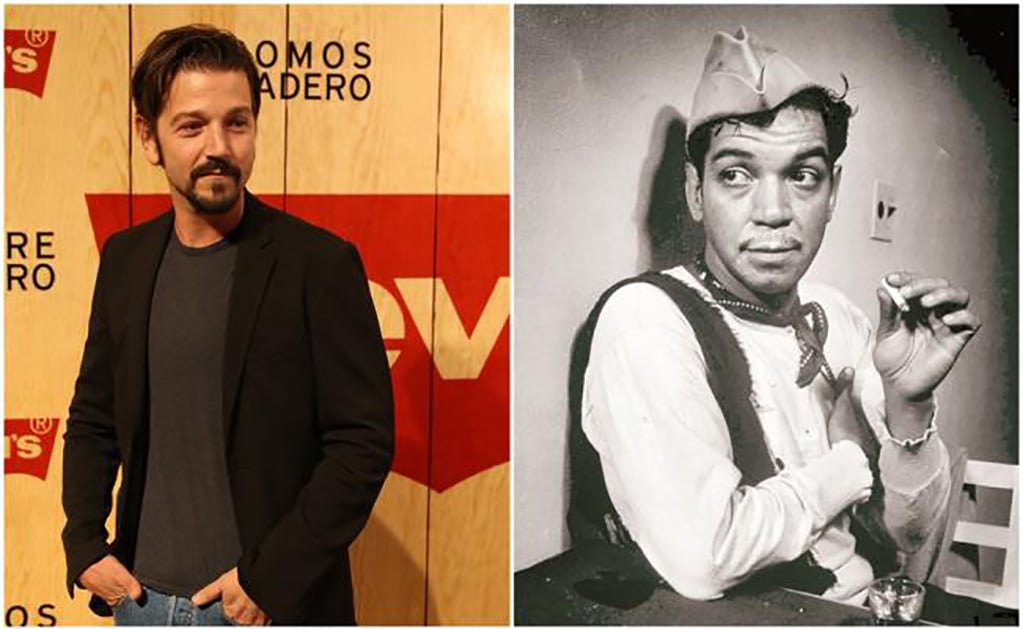 Diego Luna (izq) y Mario Moreno "Cantinflas" (der). Foto: Archivo EL UNIVERSAL