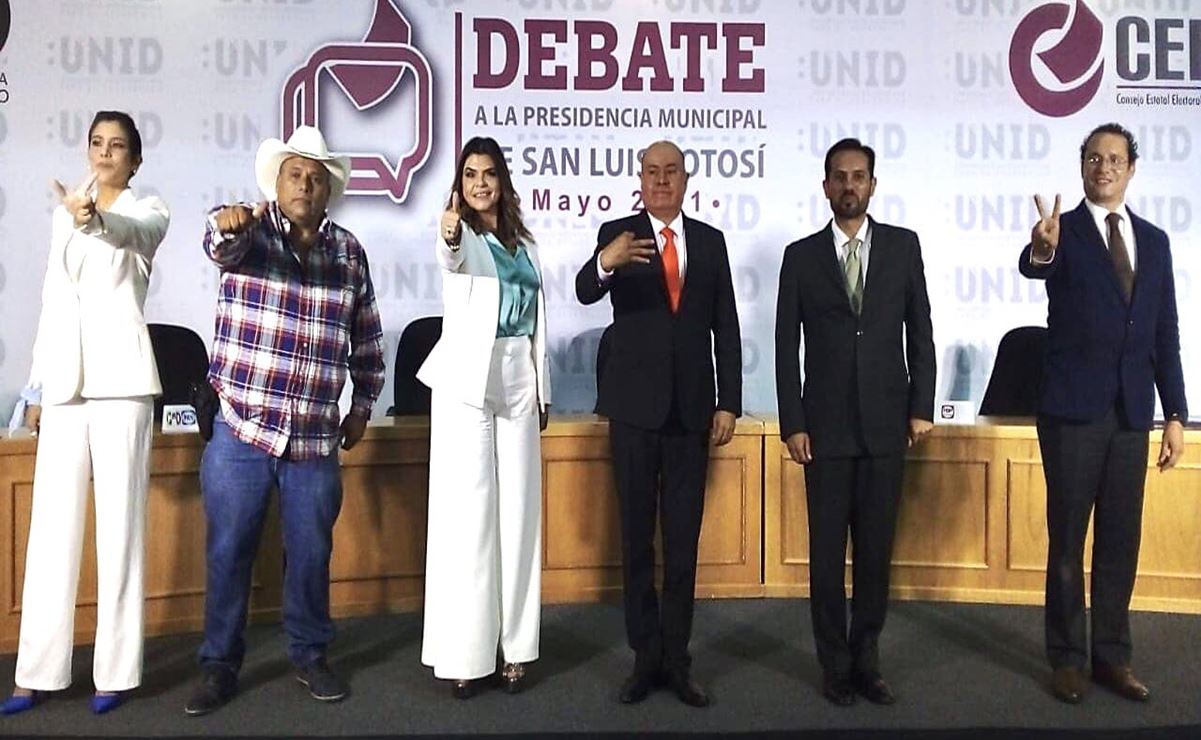Acusaciones contra Xavier Nava, constante durante debate de candidatos a alcaldía de SLP