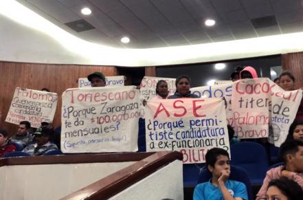 Habitantes de Villa de Zaragoza se manifiestan en Congreso