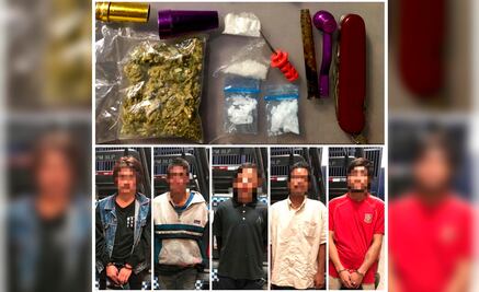 Agarran a cinco por drogarse en la calle