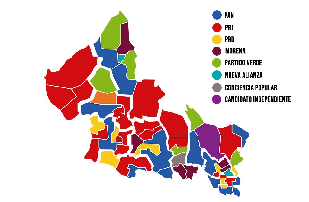Así gobernarán los partidos en municipios de SLP
