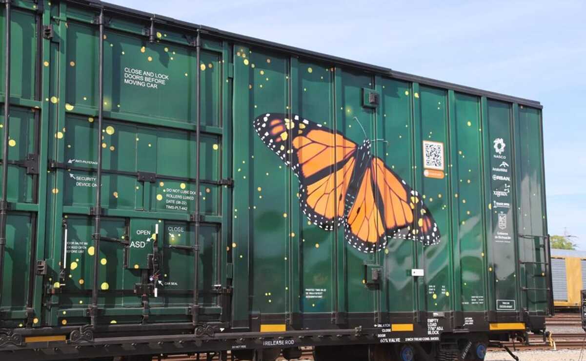 Desde Canadá, llega a San Luis el Tren Exprés Monarca, con el mensaje de luchar por la preservación. Foto: Especial