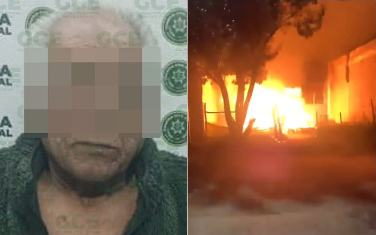 Incendian casa de adulto mayor en SLP, es acusado de secuestrar a una menor