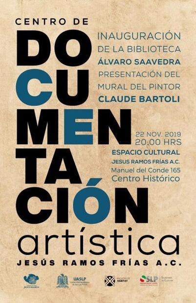 Inaugurarán Centro de Documentación Artística Jesús Ramos Frías 