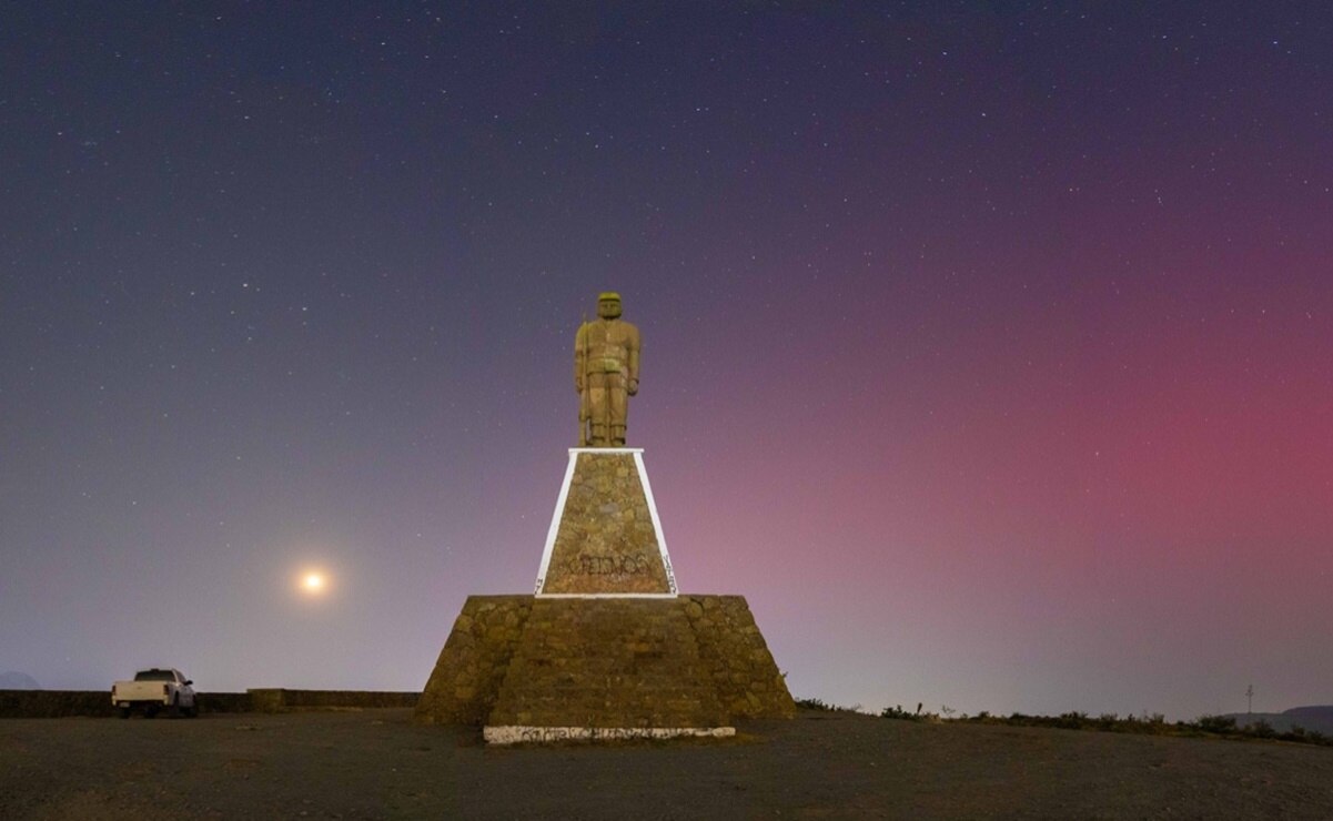 ¡Histórico! Así se vio la aurora boreal en Mexquitic de Carmona, SLP 