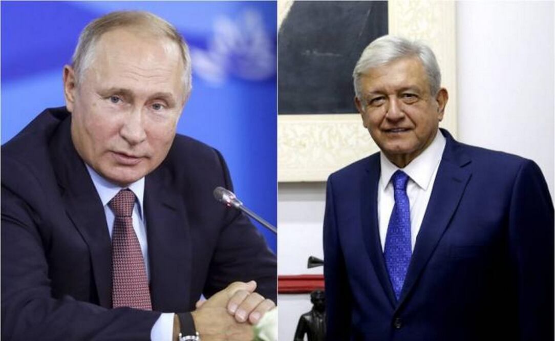 El presidente de Rusia, Vladímir Putin, y el presidente electo de México, Andrés Manuel López Obrador. Foto: Agencias
