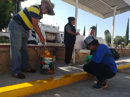 Realizan labores de limpieza y rehabilitación en El Jaralito
