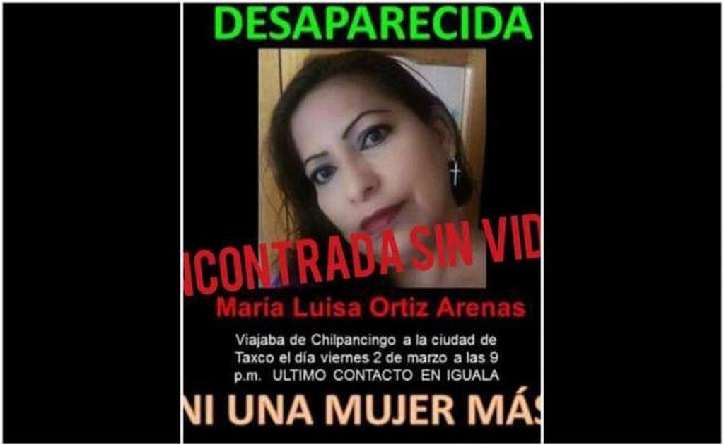 Hallan cuerpo de María Luisa Ortiz Arenas, defensora de mujeres en Guerrero