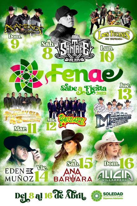 Conoce a todos los artistas invitados a la Feria Nacional de la Enchilada 2023