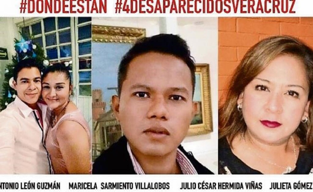 Otra vez Veracruz. Denuncian desaparición de 4 personas