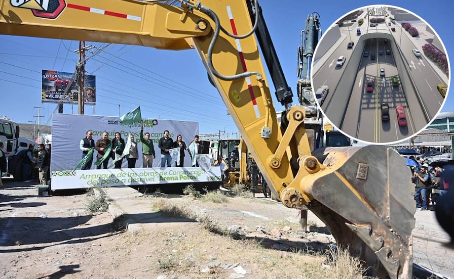 Dan inicio obras del nuevo paso a desnivel en Circuito Potosí