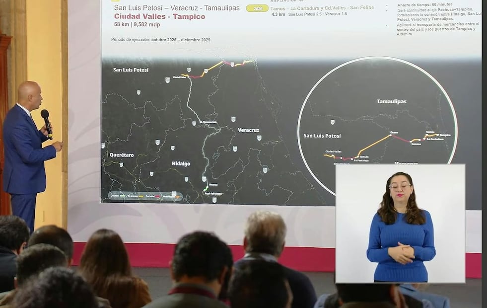 Así será la nueva carretera Ciudad Valles - Tampico. Foto: captura de pantalla.
