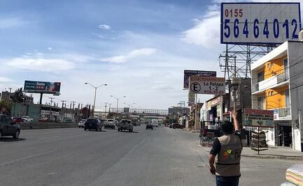 Tras ráfagas de viento, Protección Civil supervisa estado de espectaculares en Soledad