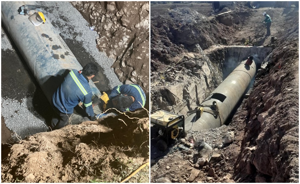 Reparan fuga en líneas de conducción del acueducto de El Realito