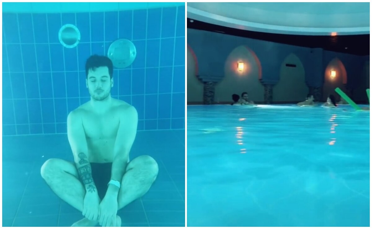 Tiktoker presume la piscina más relajante del mundo 