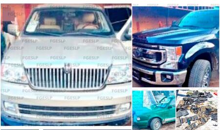 Aseguran vehículos robados y uno blindado durante cateo en Cerro de San Pedro